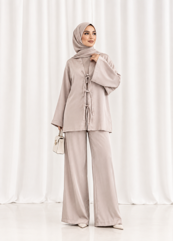Azure Tie-Front Ensemble by Yafa