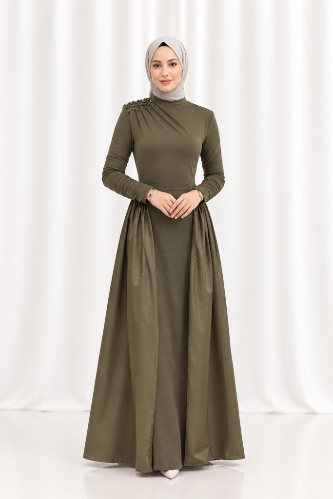 Olive Grace Maxi Dress by Yafa